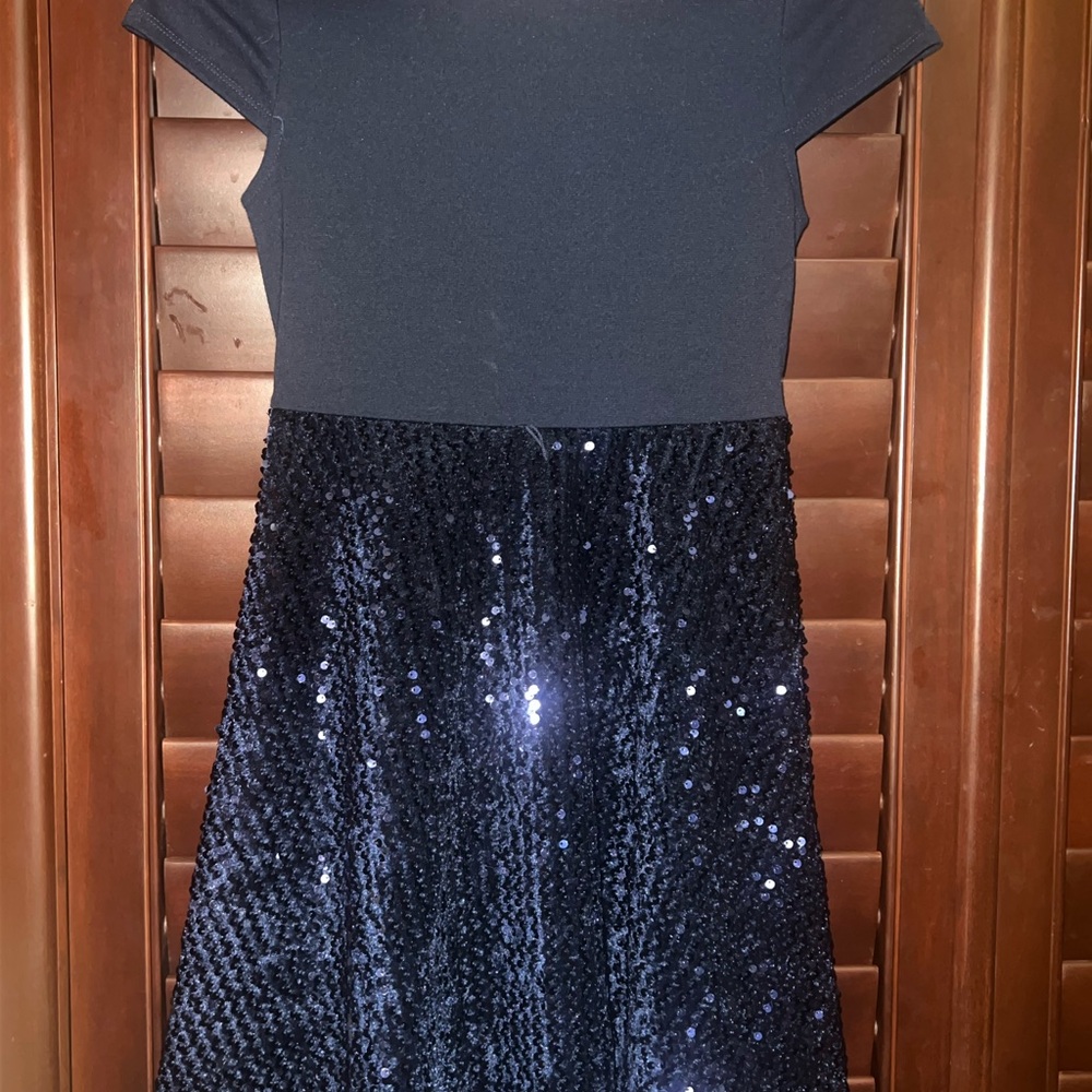 Speechless Midnight Blue Sequin Formal Dress for Kids